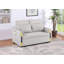 Causeuse-lit en velours de peluche beige 55,5 po Percy-972100983