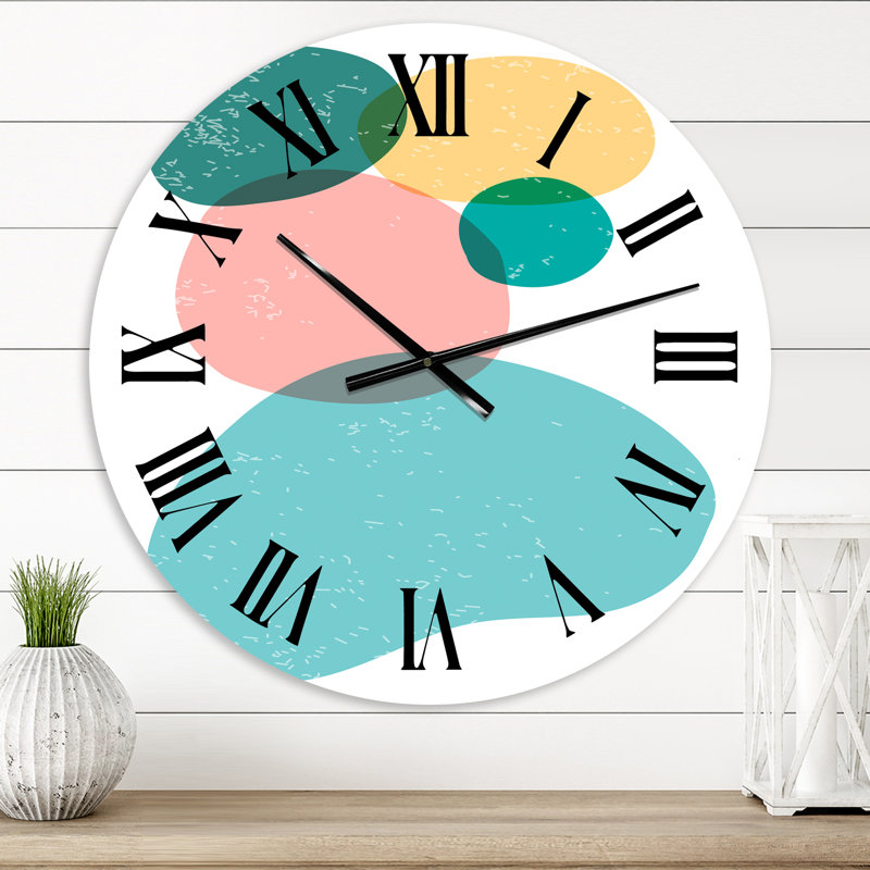 Minimal élémentaire organique et géométrique compostions VI - horloge murale moderne, Petit