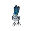 Statue miniature en métal bleu Jay