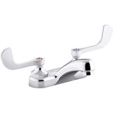 Triton Bowe 0.5 GPM Centerset Bathroom Sink Faucet with Aerated Flow and Wristblade Handles, Drain Not Included