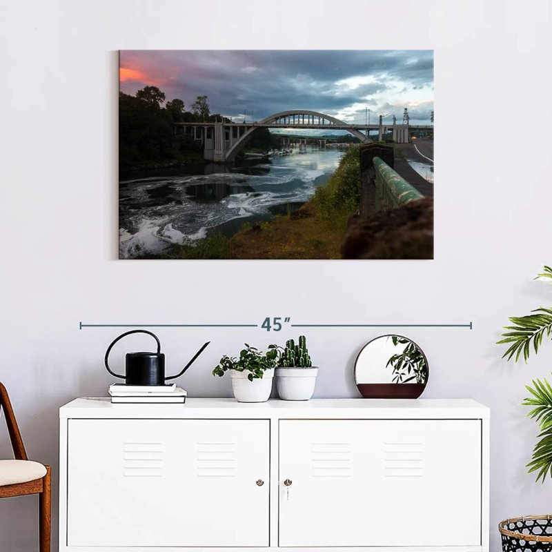 Lilie Dramatic Oregon Bridge, 24" H x 36" W
