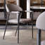 Chaise d'appoint moderne à dossier solide gris (ensemble de 2)