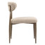 Chaise de salle à manger rembourrée moderne avec dossier incurvé et pieds en métal (ensemble de 2)-1673011266-1673011268-1673011271