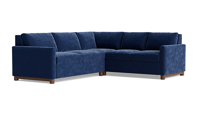 Reve Sleeper Sectional (112" x 95"), Corner On Right, Performance Velvet - Uniform
