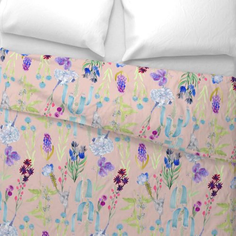 Dunham Sateen Duvet Cover, King Duvet Cover, Pink