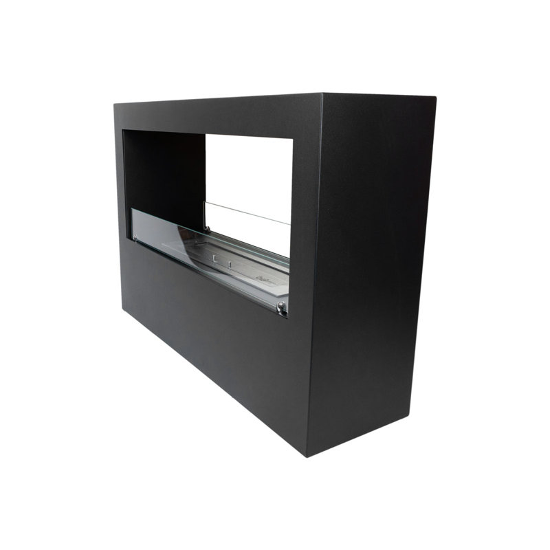 Ivy Bronx 70cm W Bio-Ethanol Fireplace with 11261 BTU, Black