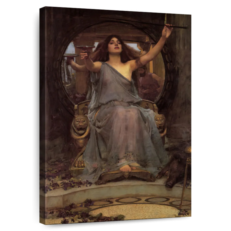 Leisha Circe offrant la coupe à Ulysses, H 51 po x l 34 po