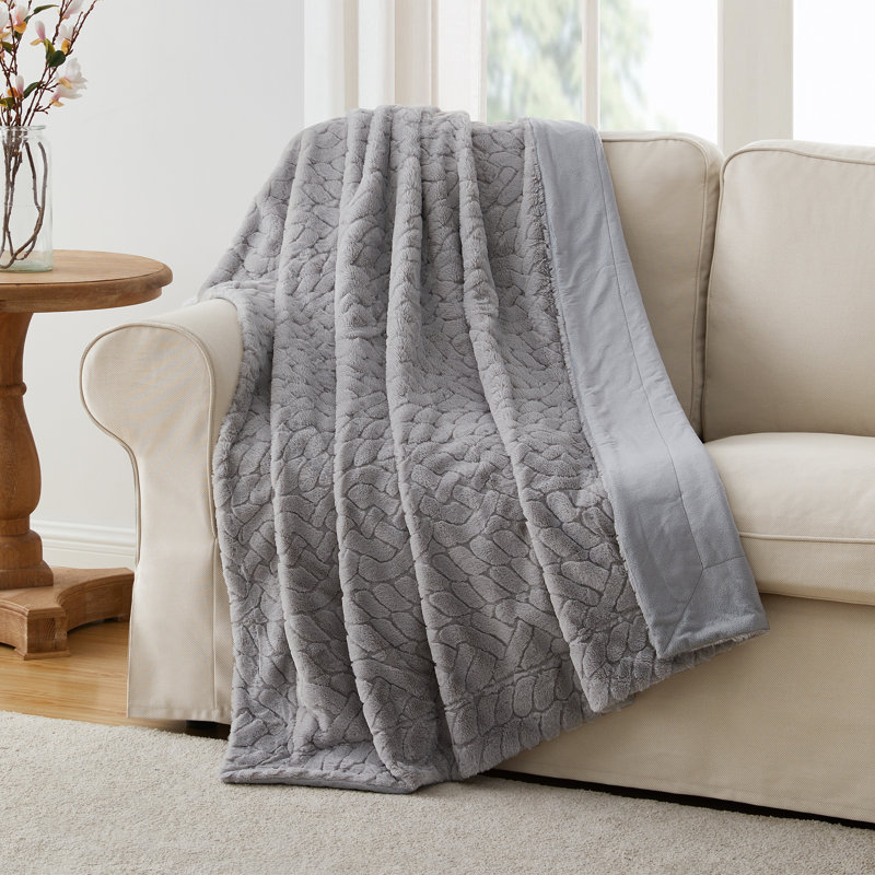 Pejsach Machine Woven Throw Blanket, Gray