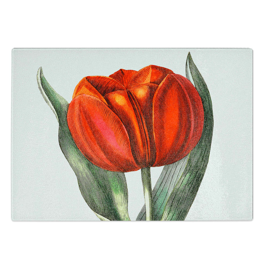 Tempered Glass Tulip Chopping Board