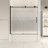 57"-59" W x 60" H Frameless Sliding Tub Door, 5/16" (8mm) Clear Tempered Glass, Single Sliding Bathtub Door with Stainless Steel Roller, Reversible Installation-92341282