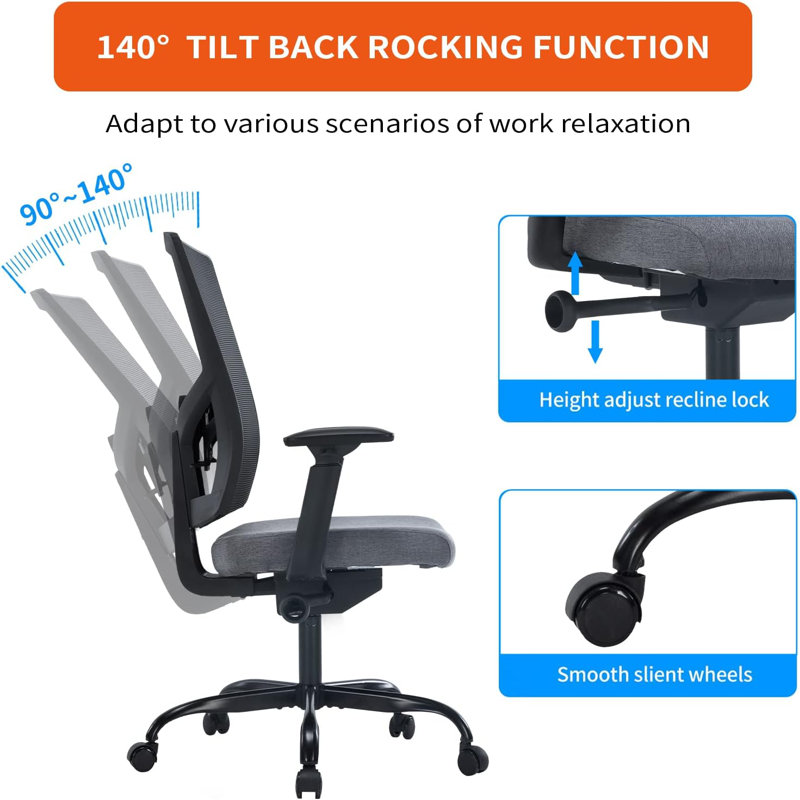 Chaise de travail ergonomique en maillage