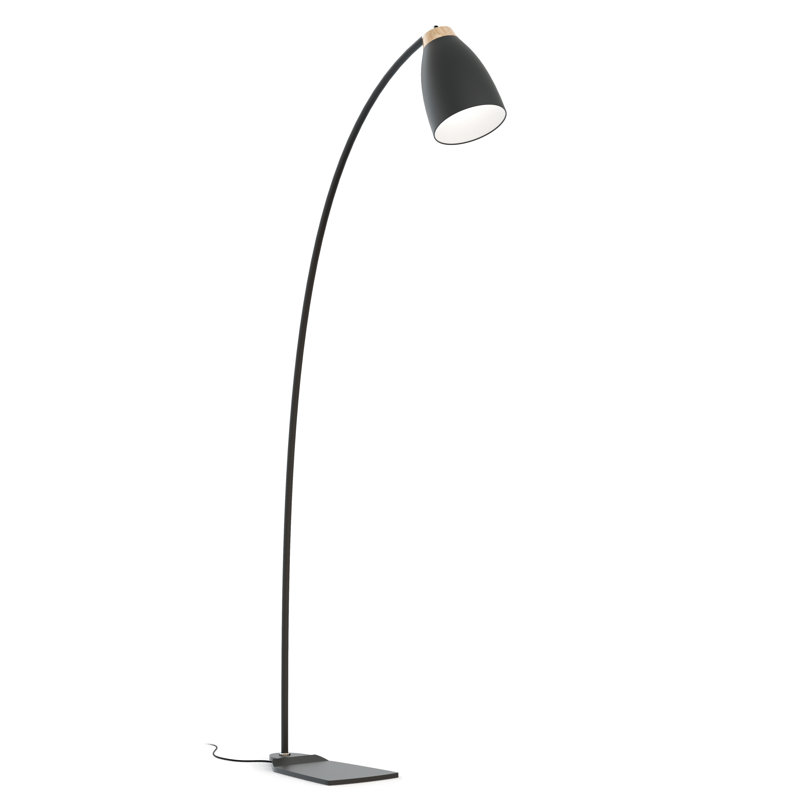 Grandy 149cm Arched Floor Lamp, Black