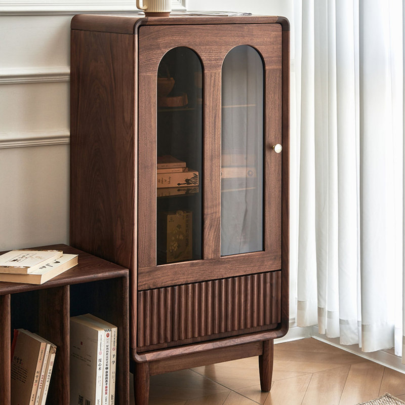 Nut-brown Solid  Wood Display Cases