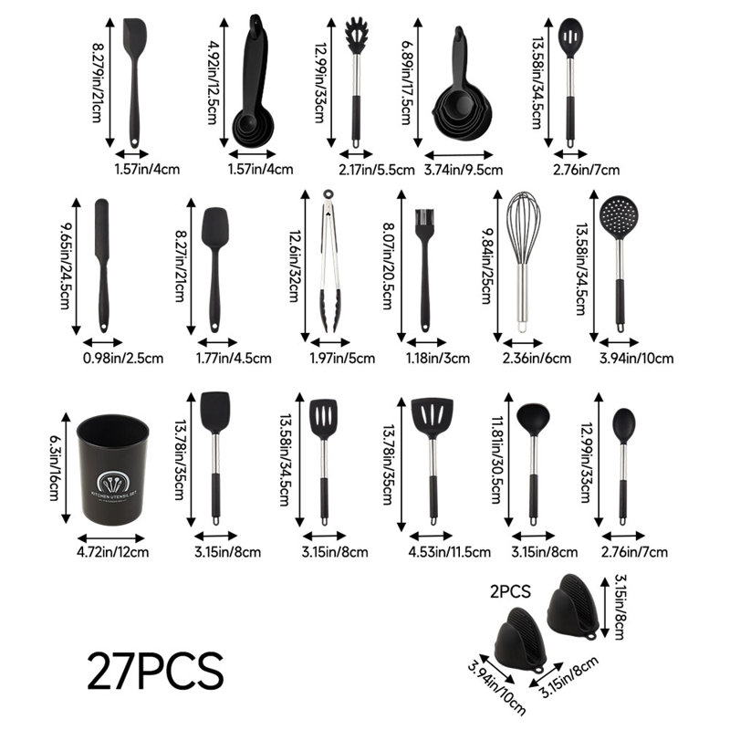Living And Home Utensil Set, Black