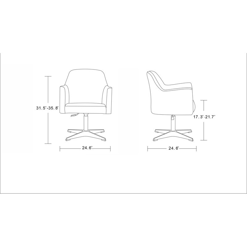 Raisa Faux Leather Swivel Armchair, White