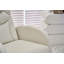 Chaise berçante en coton et lin avec repose-pieds réglable, parfaite pour le confort et la détente dans n'importe quelle pièce