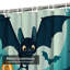Mignon rideau de douche d'Halloween pleine lune avec 12 crochets-921508398