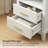 Modern 2 Drawer Nightstand with Charging Station, Fluted Nightstand With 2 Drawers
