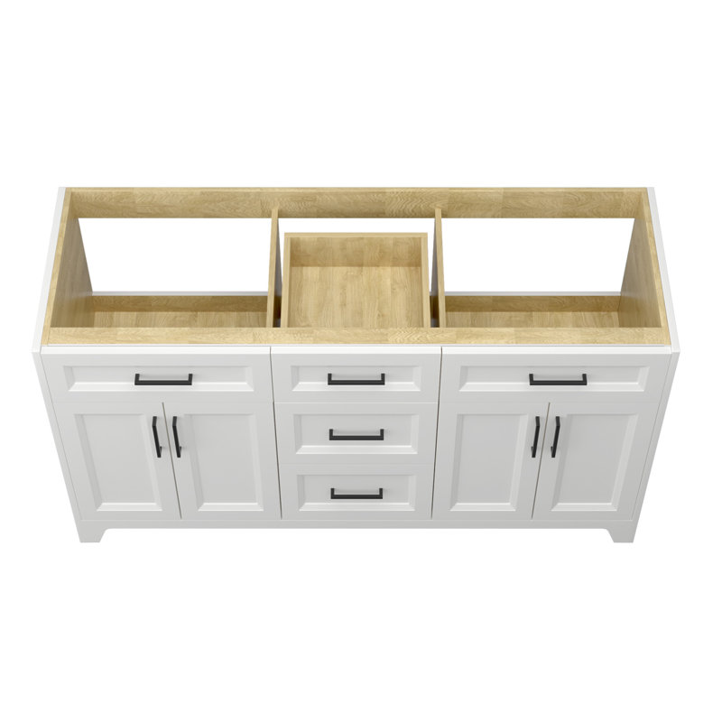 60'' Single Bathroom Vanity Base Only, White