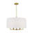 Thomas O'Brien Coughlin 6 Light Dining Room Chandelier With White Linen Shade-907058853