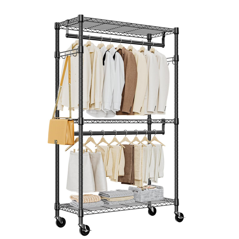 75cm Rolling Clothing Rack, Black