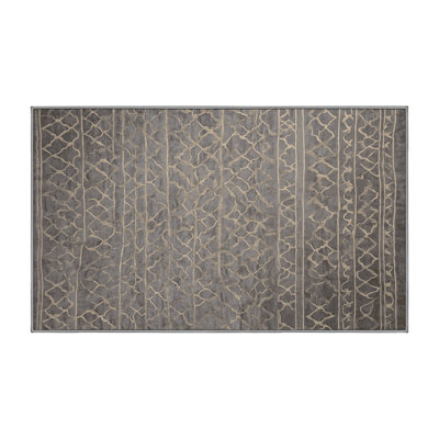 Tapis gris lavable à la machine