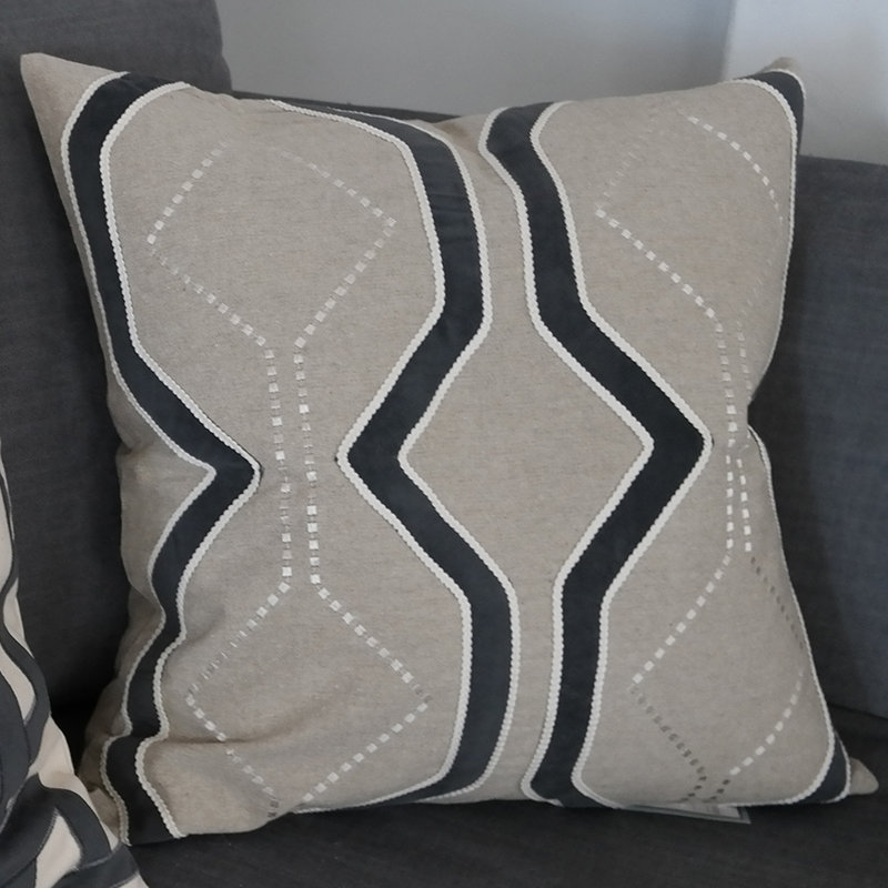 Connors Geometric Linen Throw Pillow
