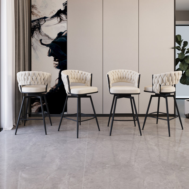 Ensemble de tabourets de bar 26 po, Blanc