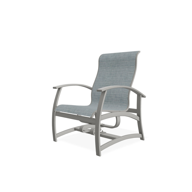 Belle Isle Outdoor Lounge Chair, Navy 13D Sunbrella®, Snow