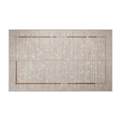 Tapis beige lavable à la machine