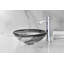 Lavabo de salle de bain vasque circulaire en verre trempé transparent / gris Verabue
