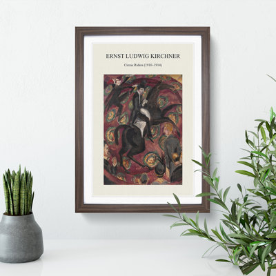 Circus Riders by Ernst Ludwig Kirchner - Single Picture Frame Print on MDF