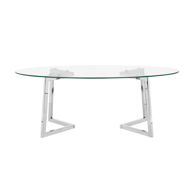 Royston Sled Coffee Table, Silver