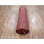 Tapis rouge rubis 2 pi 6 po x 11 pi 10 po, motif de gazon moderne, noué à la main, tissage plus dense, ton sur ton, laine et soie, tapis oriental luxueux et moelleux