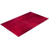 Overdyed Hand-Knotted Wool Modern-Contemporary Red Area Rug 11' 10" x 19' 7"