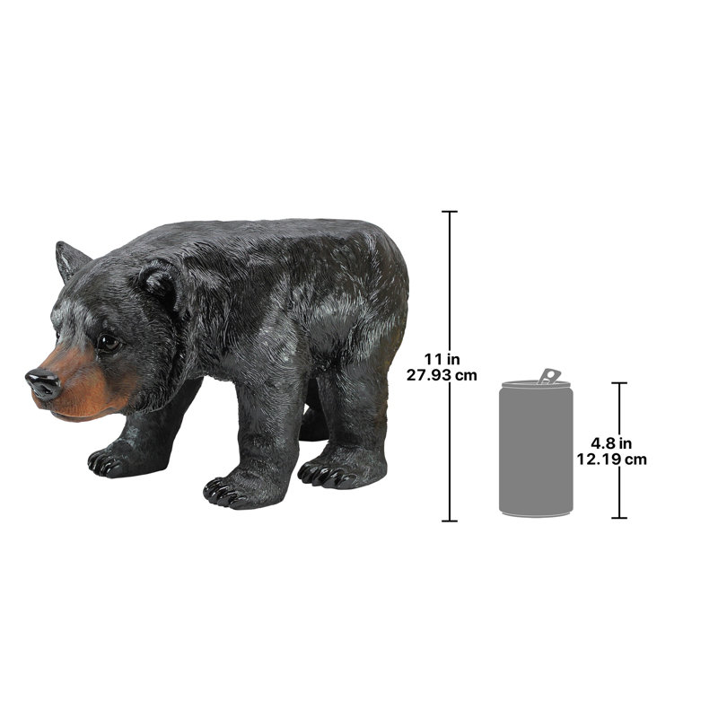 Black Bear Sculptural Accent Stool
