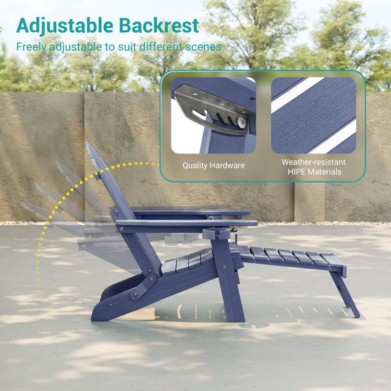 Chaise Adirondack pliable HiPS, Marine