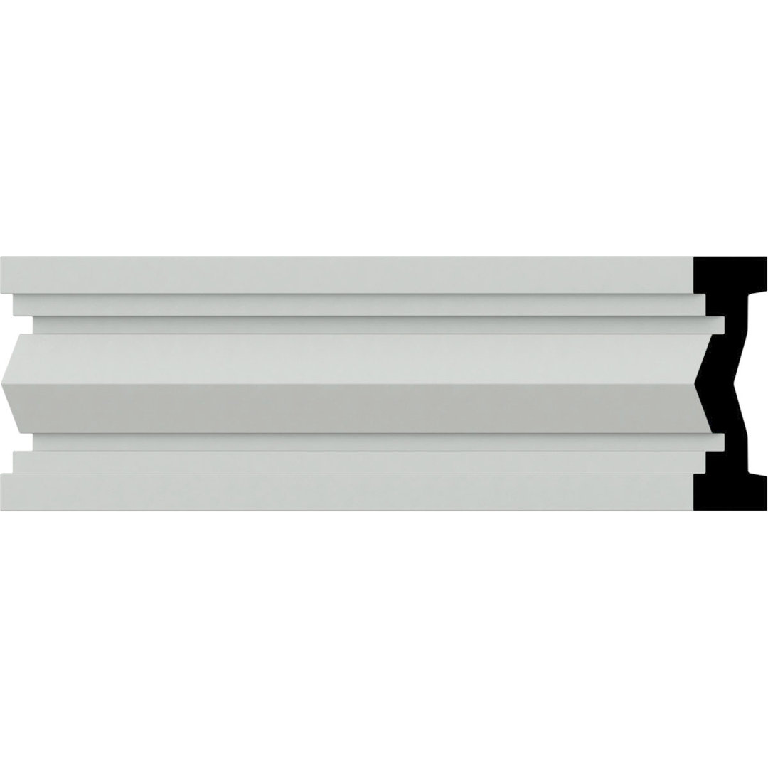Charleston 3'' H x 96'' W x 0.875'' D Urethane Chair Rail Ekena Millwork