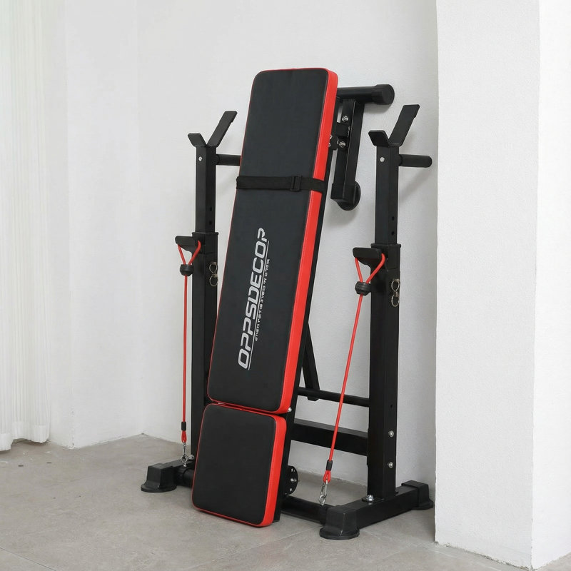 Multi-Function Adjustable Weight Bench Set With Leg Developer & Preacher Curl - 600 LBS Capacity Foldable Training Station