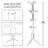Freestanding Coat Rack With 12 Hooks And Umbrella Holder, Sturdy Metal Hall Tree For Entryway, Easy Assembly For Jackets, Hats, Bags, And Scarves