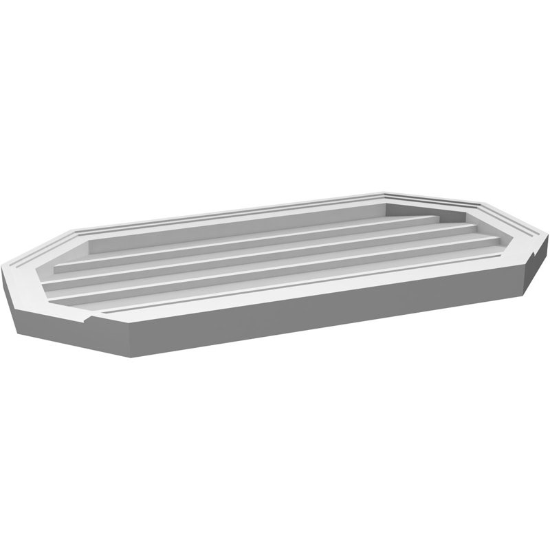 Évent horizontal gondole allongé en surface octogonal Signature, H 18 po x l 34 po x P 2 po