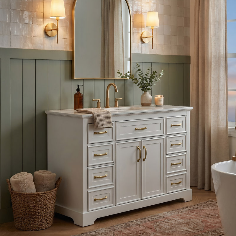 Bathroom Vanity Set Free Standing Wall Mounted Single Double With Top
