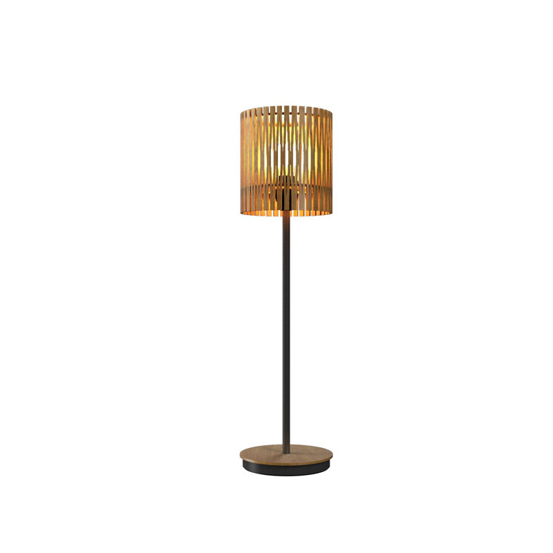 Lampe de table en panneau de fibres à densité moyenne Living Hinges, H 23,62 po x l 6,3 po x P 6,3 po, Louro Freijó