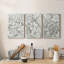 Motif floral croquis II - ensemble de 3 reproductions d'art sur toile tendue-102516704
