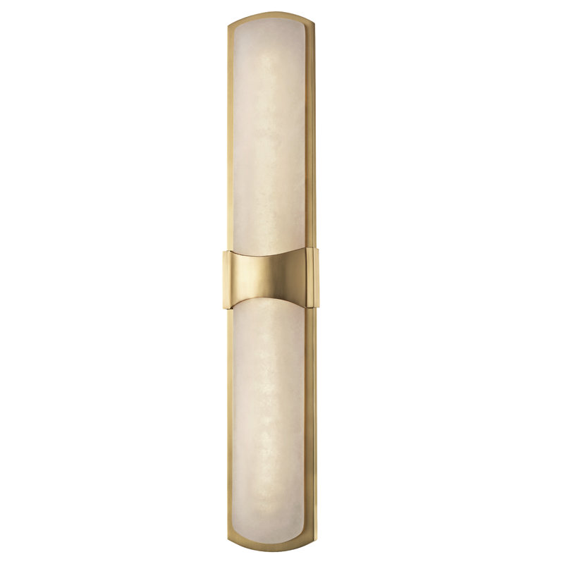 Valencia Steel LED Flush Mounted Sconce, Aged Brass