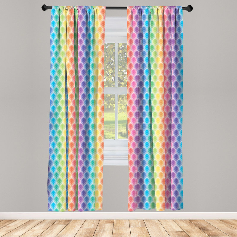 Floral Semi-Sheer Rod Pocket Curtain Panels, 28" x 84"