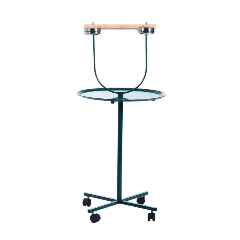 PawHut 49" Green Rolling Bird Play Stand with Perch