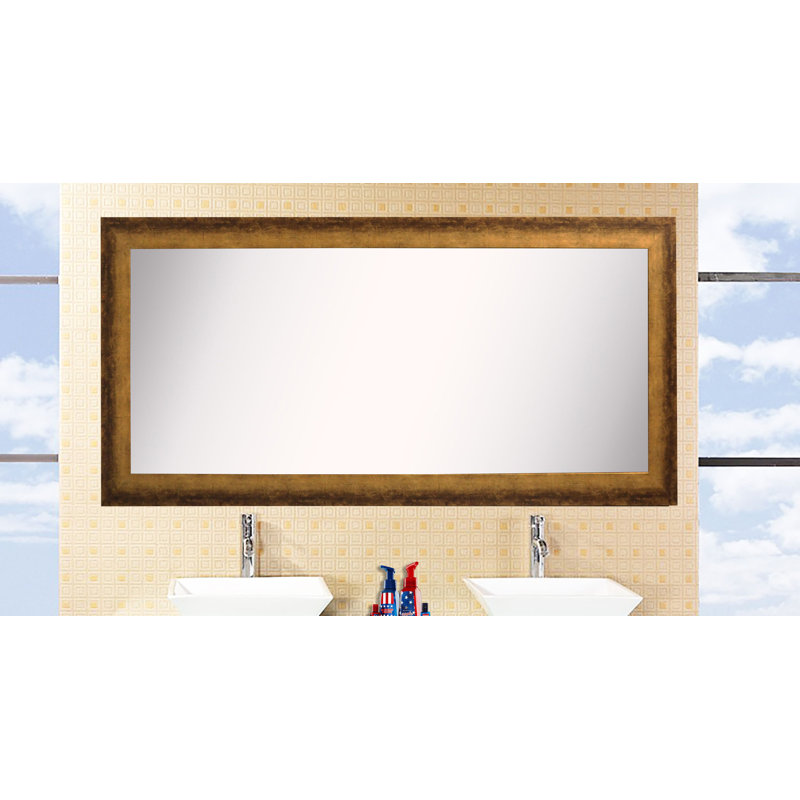 Kristo Rectangle Wall Mirror, 55.5" H x 30.5" W, Bronze