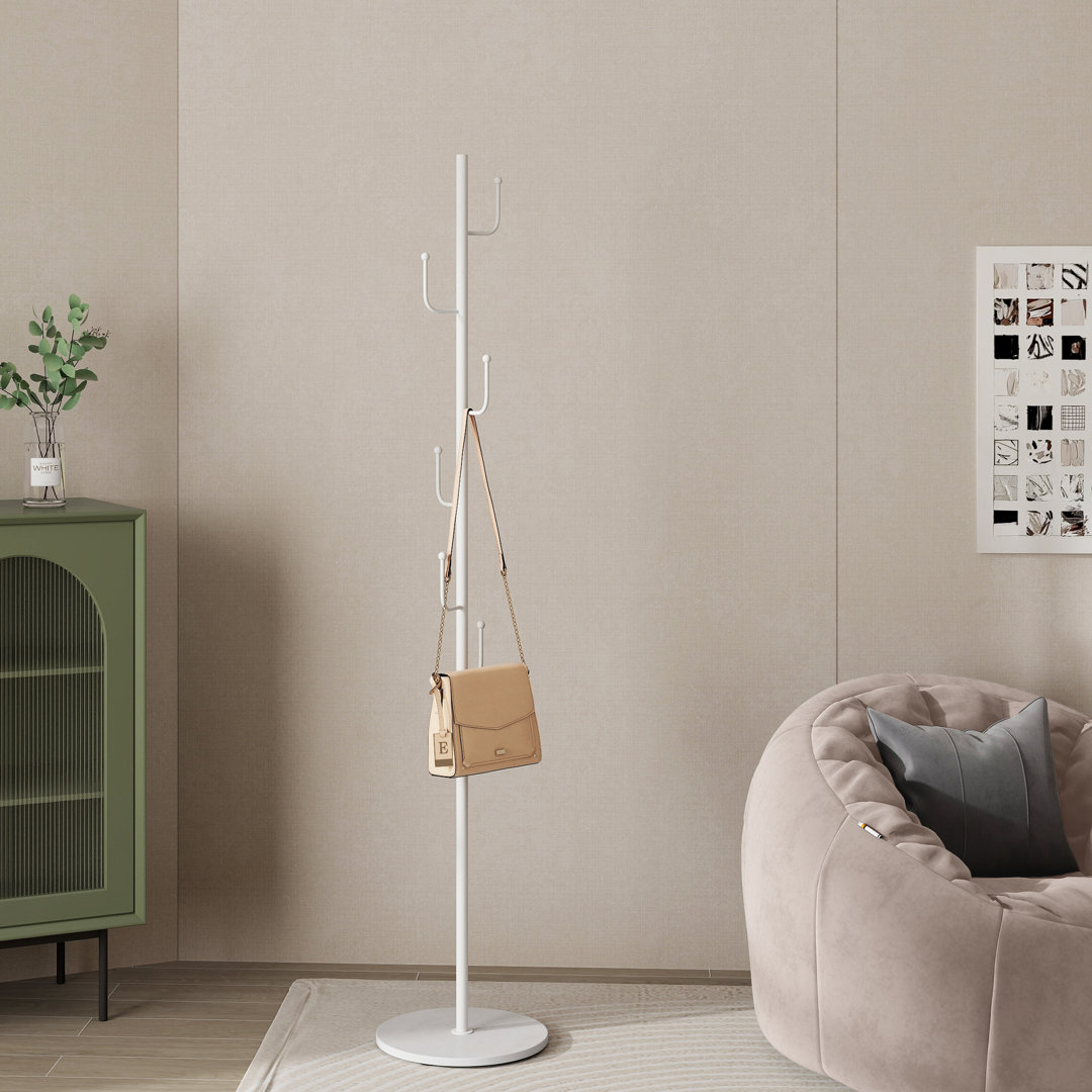 Inita Metal Freestanding 6 - Hook Coat Rack Ebern Designs 