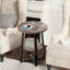 Jalanda Tall End Table with 2 USB Ports, 2 Power Outlets, and 2-Tier Storage Shelves-88694544